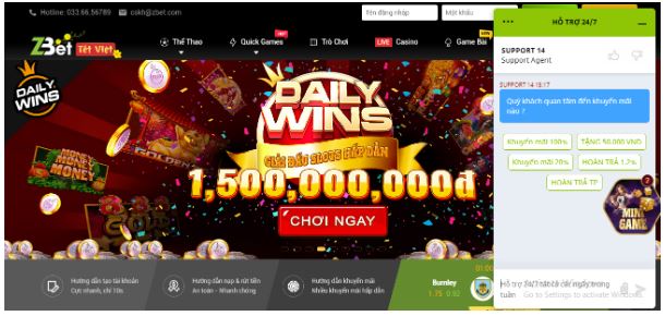 Zbet sở hữu bộ phận chăm sóc khách hàng cực đông đảo