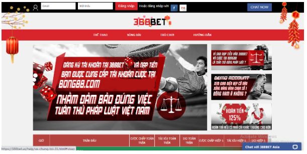 Cá cược thể thao là thế mạnh của nhà cái 388BET
