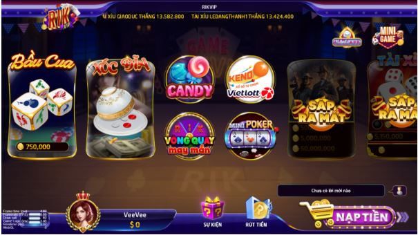 Rikvip là một nhà cái cung cấp cho người chơi những game cá cược trực tuyến đỉnh cao