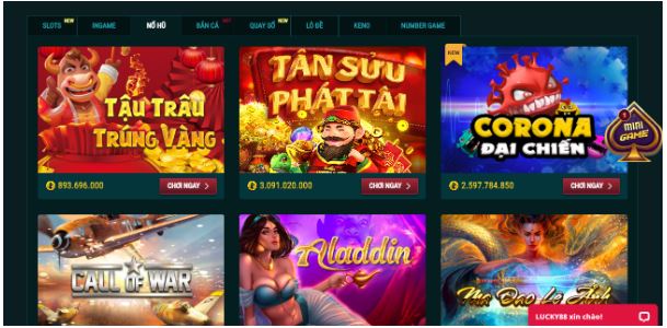 Sân chơi LUCKY88 có một kho trò chơi phong phú