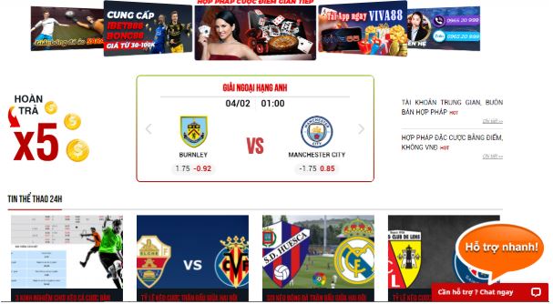 Cá cược thể thao là một trong những thế mạnh của nhà cái