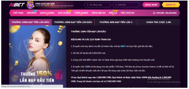 NBet sở hữu những chương trình khuyến mãi cực khủng dành cho những tân thủ