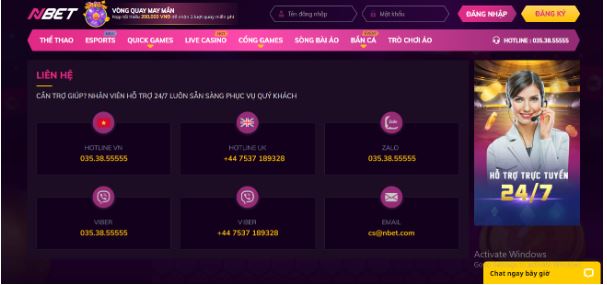 Nbet trang bị độ ngũ nhân viên chăm sóc khách hàng chuyên nghiệp và giàu kinh nghiệm