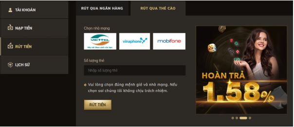 Nhà cái trang bị một hệ thống giao dịch mang tính tiện lợi cao