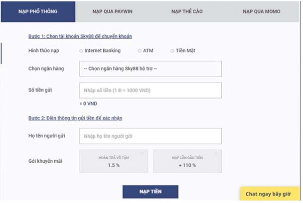 Quy trình nạp và rút tiền tại nhà cái được đánh giá rất cao vì mang tính tiện lợi và nhanh chóng