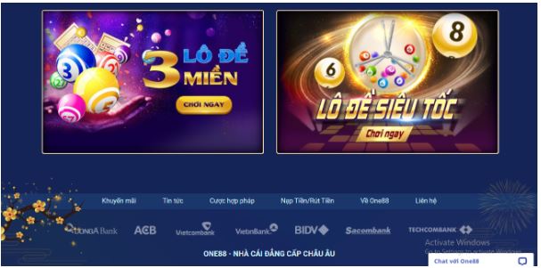 Lô đề - xổ số từng là thế mạnh của ONE88