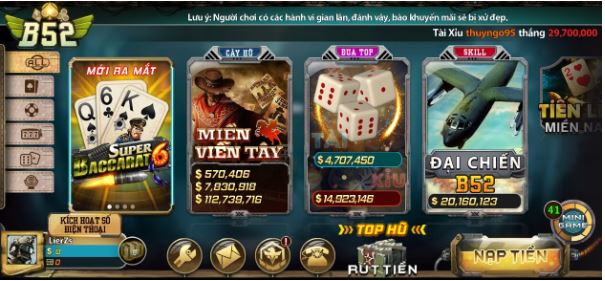 Nhà cái B52 cung cấp những chương trình khuyến mãi vừa và đủ
